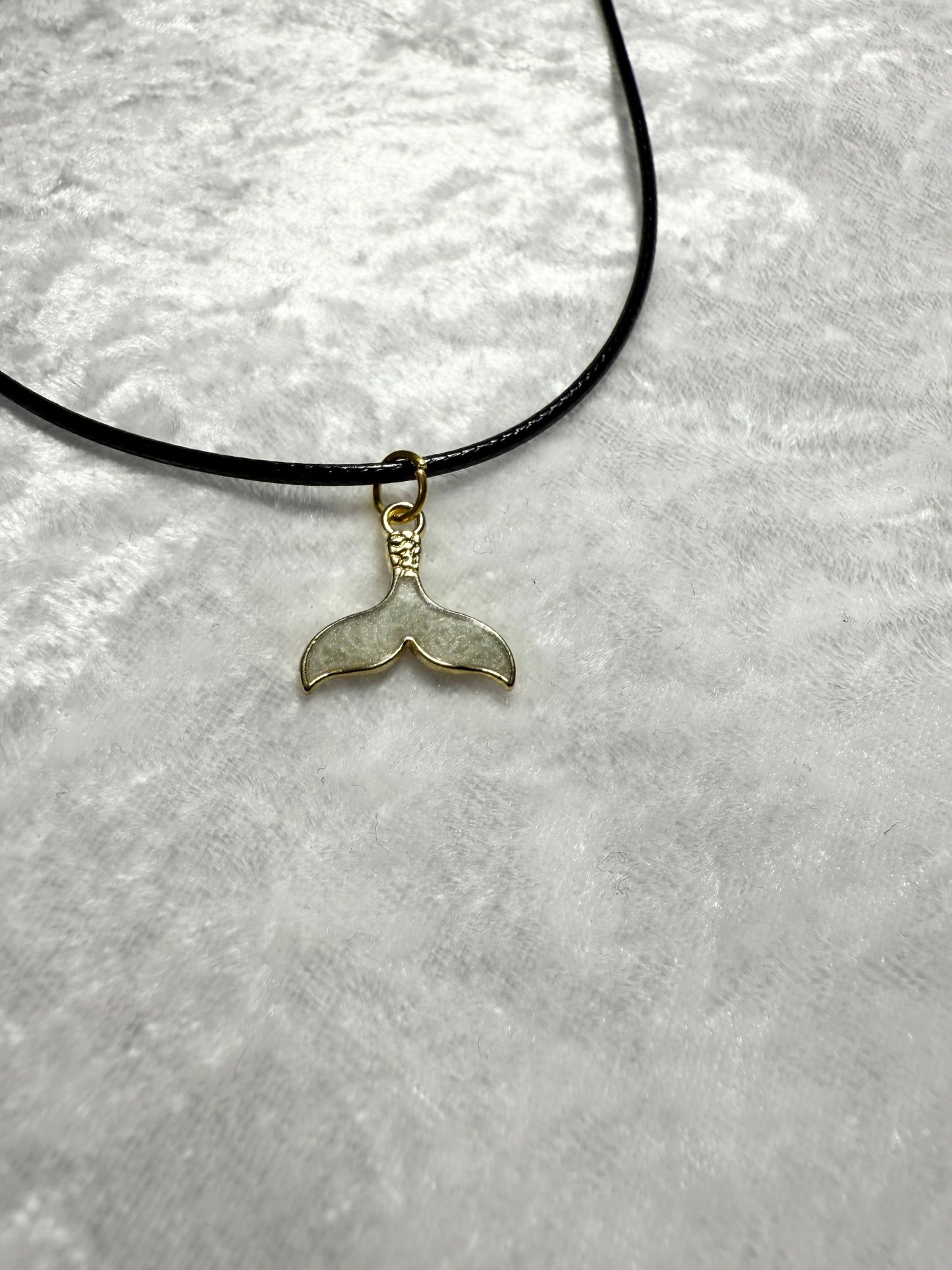 White Fish Tail Necklace