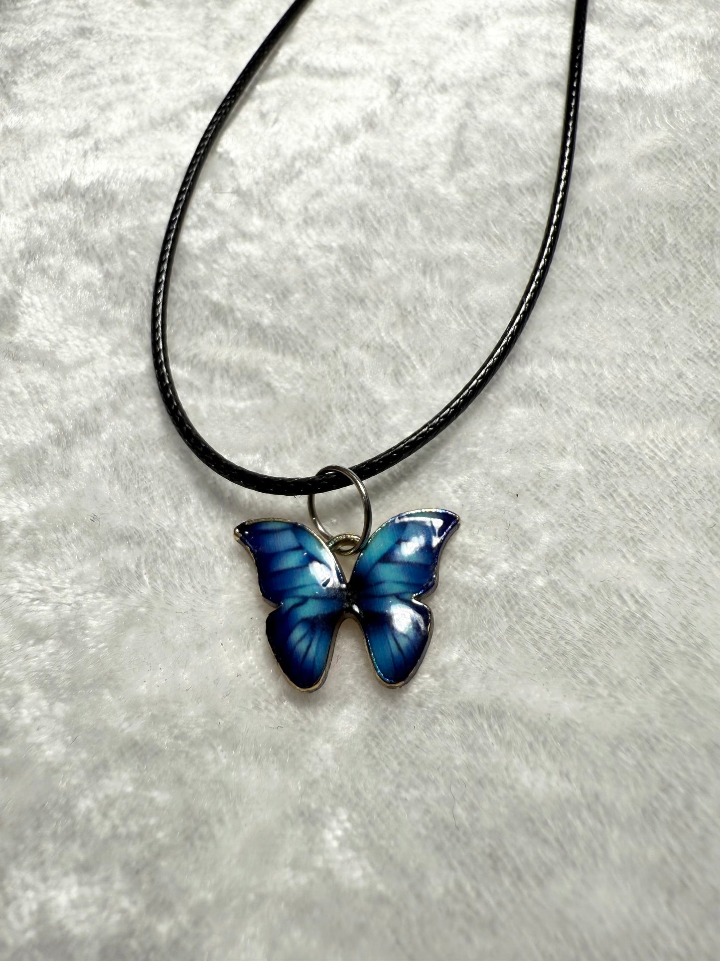 Blue Butterfly Necklace