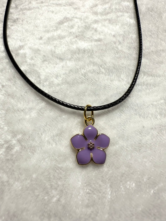 Purple Flower Necklace