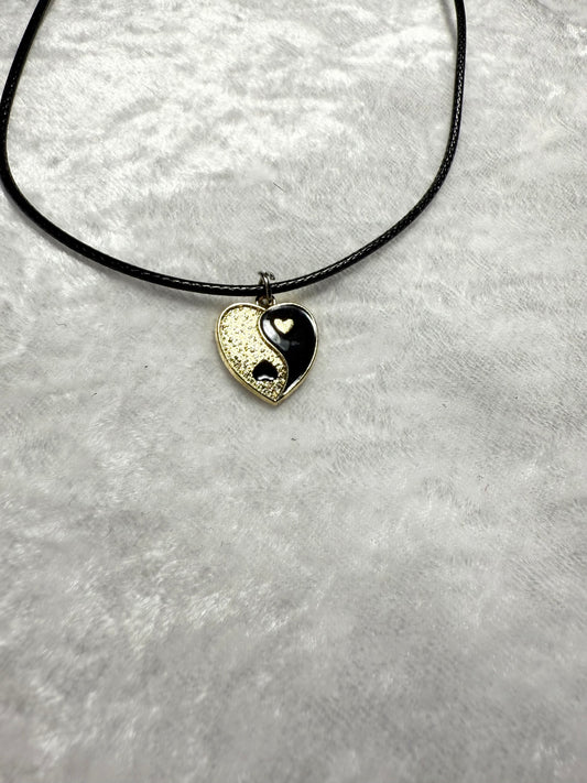 Ying Yang Heart Necklace