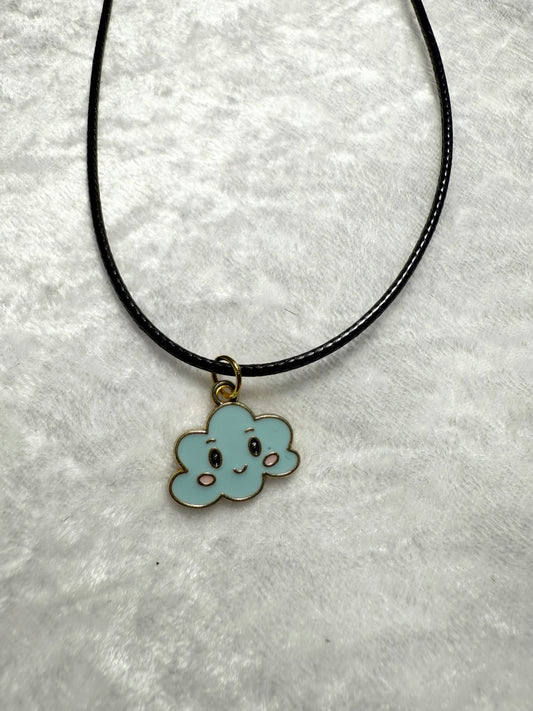 Happy Blue Cloud Necklace